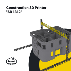 Máy in 3D công trình công nghệ cao "SB 1312" để in nhà, máy in bê tông 3D cho công trình xây dựng - Product Image 2