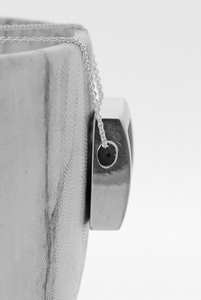 Collier pendentif en argent sterling turquoise brillant avec pierre précieuse naturelle Bijoux épais uniques pour elle - Product Image 4