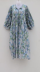 ชุดเดรสผ้าฝ้ายพิมพ์ลายดอกไม้ลำลองมินิเดรสผ้านุ่มใส่อยู่บ้านแขนพองลำลองทรงหลวมสำหรับฤดูร้อน - Product Image 5