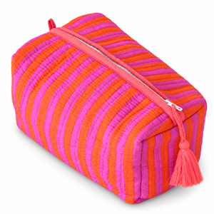 Étui matelassé bohème à motifs floraux, imprimé à la main, artisanal, 100 % coton, écologique, léger, petite capacité - Product Image 1