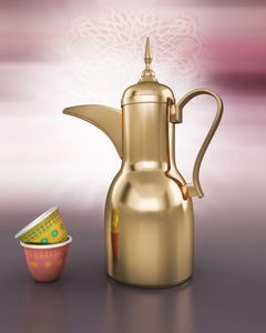 Traditional Arabic Coffee Stainless Steel Dallah With Sturdy Base Ensuring Balance And Consistent Coffee <b>Brewing</b> Results - Product Image 5