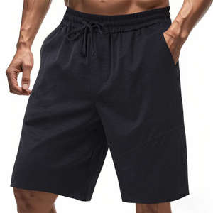 Pantalones Cortos Deportivos de Verano para Hombre, Estilo Americano, Holgados, Delgados, de Color Sólido, Cintura Elástica, Secado Rápido, Transpirables, de Punto - Product Image 1