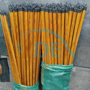 Palo de cepillo de madera recubierto de Pvc, palo de escoba de madera de eucalipto, de 100%, venta al por mayor - Product Image 2
