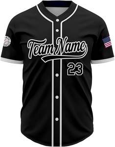 Maillots de baseball personnalisés pour les fans d'équipes sportives et les ligues coupe confortable et respirante avec noms et numéros personnalisés - Product Image 1
