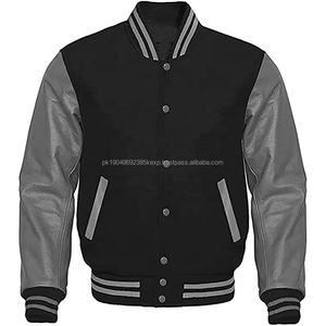 Nouveau style de blouson universitaire à manches en cuir avec logo personnalisé veste universitaire respirante pour femmes - Product Image 1