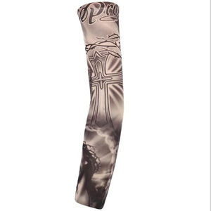 Vêtements de sport élastiques en soie glacée de haute qualité sans couture Cool manches de bras vêtements de cyclisme personnalisés été prix compétitif impression extérieure - Product Image 4