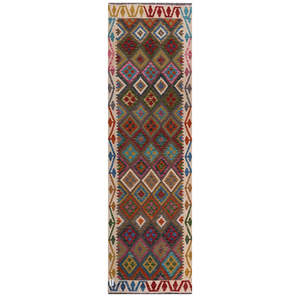 Tapis de couloir Maimana Afghanistan Kilim 296 X 87 cm - Product Image 1