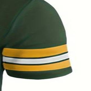 Maillot de rugby de football américain vert classique col en V broderie couture demi manches équipe personnalisée uniforme respirant pour l'entraînement - Product Image 6