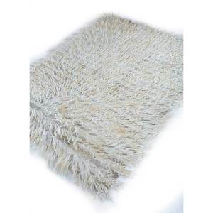 Tapis en laine noué à la main Zuri Ivory Pae-292, couleur unie, motif puzzle rectangulaire, pour usage domestique, salon, couloir, entrée, adolescents - Product Image 2