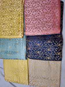 Lujosa tela de brocado de seda 100% de alta calidad, exquisito nuevo textil impreso para tapicería, artesanía, patrones personalizados al por mayor - Product Image 5