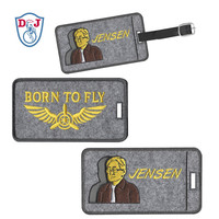 Nuevos parches bordados personalizados Etiqueta de nombre de equipaje Diseños bordados