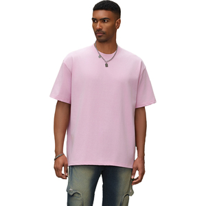 Camiseta de 300g de peso pesado de alta calidad, camiseta en blanco con logotipo personalizado para hombre, camiseta de gran tamaño Unisex de algodón 100% para hombre - Product Image 3