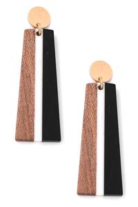 Fashion Jewelry Wood Hot Selling Item <b>Earrings</b> for Women Made of <b>Resin</b> and Wood for Party From India Handmade <b>Earrings</b> for Women - Product Image 3