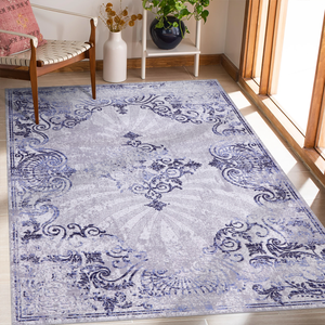 Tapis d'intérieur moderne beige à motifs floraux lavable Netline Home Depot NL1009 Design - Product Image 2