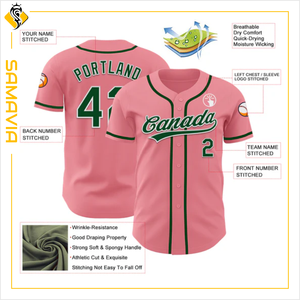 Maillots de baseball personnalisés SAMAVIA - Ensembles respirants, ajustement personnalisé, performance professionnelle, designs personnalisables - Product Image 2