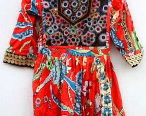 Robe tunique vintage en coton indien imprimé à la main pour femmes - Product Image 6