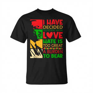 He decidido quedarme con la camiseta Love Martin Black History Month, unisex, cuello redondo, manga corta, estampada en serigrafía - Product Image 3