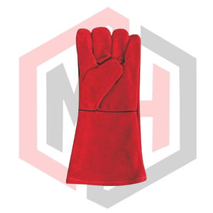 ถุงมือหนังสำหรับงานเชื่อมมืออาชีพ ทนต่อการขัดถู ด้ามจับตามหลักสรีรศาสตร์ ป้องกันไฟฟ้าสถิต หนา 7 ออนซ์ เคลือบอลูมิไนซ์ ขนาด 16 นิ้ว - Product Image 2