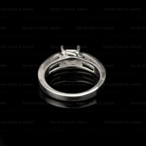 925 Sterling Solid Silver 6mm Pattern Pre Notched Semi Mount Blank Bezel Setting <b>Ring</b> Gemstone Resin <b>Ashes</b> Keepsake DIY Jewelry - Product Image 3