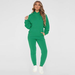 Survêtement de fitness surdimensionné pour femmes porter un survêtement à capuche personnalisé vêtements de détente ensemble de sports de plein air d'hiver-Vente en gros - Product Image 5