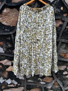 Jupe de couverture imprimée Bagru en coton pour femmes Boho faites à la main et tenue de festival pour la plage - Product Image 4