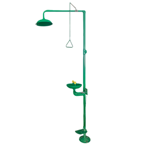 Douche de lavage des yeux en composite vert anti-hazard pour plantes à forte humidité - Product Image 1