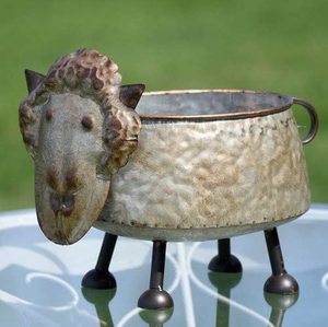 Chậu Trồng Thỏ Trong Nhà Ngoài Trời Bằng Kim Loại Mạ Kẽm Để Điêu Khắc Cho Vườn & Trang Trại Chậu Hoa & Chậu Trồng Cây - Product Image 4