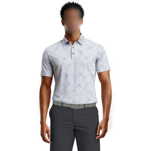 Tissu tissé durable et léger évacuant l'humidité avec service OEM Qualité supérieure Nouvelle arrivée Maillot de golf à manches courtes pour hommes - Product Image 1