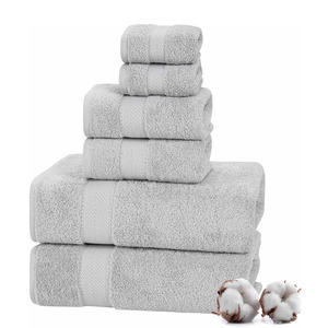 Drap de bain éponge à prix bon marché fournisseur direct d'usine 500 GSM couleur gris clair 100x150 drap de bain durable en coton avec logo personnalisé - Product Image 1