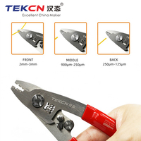 Tekcn-Alicates ópticos de fibra óptica de tres agujeros, pelacables Miller, para caída de red 4G, pelacables de fibra