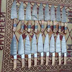 Nouvelle arrivée prix bon marché dernière conception couteau de chef damas fait à la main manche en bois couteau de cuisine tranchant - Product Image 5