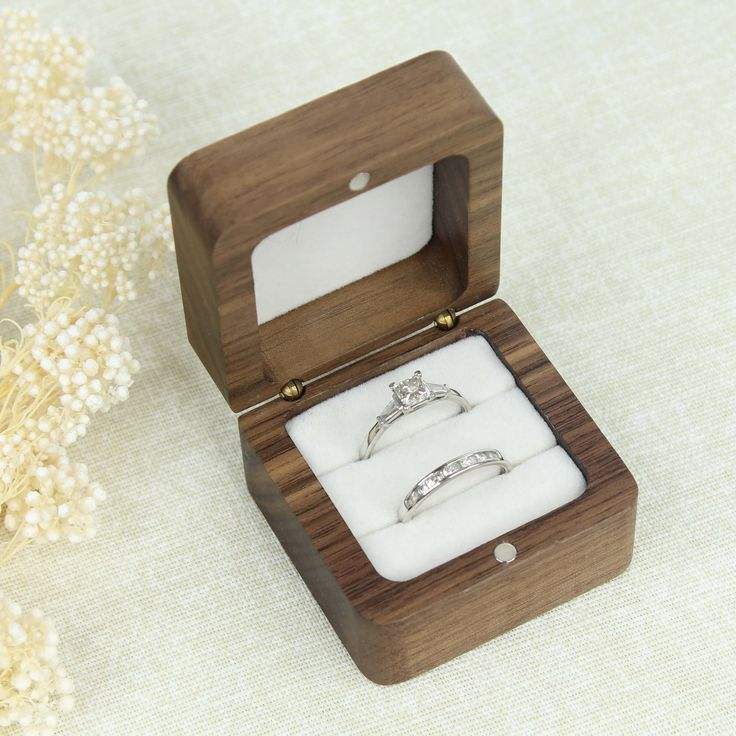 Handmade Wooden Ring Boxes Elegant Jewelry Storage