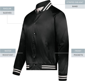 แจ็คเก็ตผ้าแคนวาสแบบ Letterman คุณภาพสูง สไตล์วินเทจ ปักโลโก้ ปิดกระดุมเม็ดเดียว ระบายอากาศได้ดี เป็นมิตรกับสิ่งแวดล้อม ทันสมัย - Product Image 2