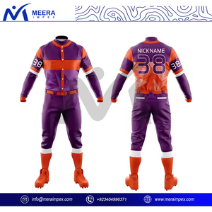 Conjunto de uniforme de béisbol sublimado para hombre de alta calidad con jersey con botones de número de nombre personalizado y pantalones elásticos para equipos deportivos - Product Image 2