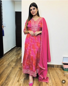 party Wear Designer Anarkali Gown -Pent With Dupatta - Product Image 2