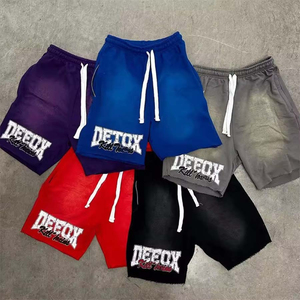 High Quality Customized 100% Cotton Heavyweight French Terry Sweat <b>Shorts</b> Pants Acid Wash <b>Shorts</b> for <b>Men</b> - Product Image 2