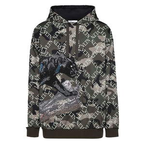 Sudadera con capucha de cara completa Negra de gran tamaño de alta calidad para hombres, sudadera con cremallera bidireccional de algodón francés con estampado DTG personalizado para hombres - Product Image 5