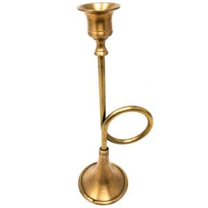 Portavelas de aluminio de lujo para decoración del hogar artístico con curvas ricas para Navidad Pascua y ocasiones especiales - Product Image 6