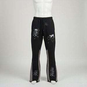 Pantalon de sport décontracté pour homme, 100 % coton, écologique, respirant, coupe ajustée, fermeture à cordon, effet délavé et vieilli, faible MOQ - Product Image 2