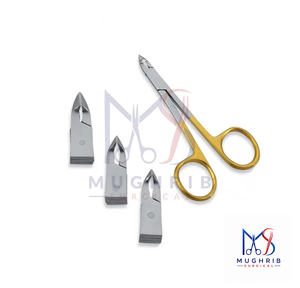 Gold Handle Stainless Steel Cuticle Scissors with Wide Jaw Opening <b>Pointed</b> Blade Durable Design-Size 4" - Product Image 2
