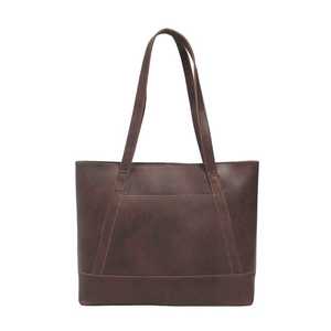 Bolso de mano de cuero genuino de grano completo con acabado encerado engrasado de alta calidad con asas largas para los hombros Estilo vintage Proveedor superior - Product Image 5