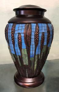 Aluminum Hand Painted Cremation Urn Memorial Urn <b>Funeral</b> <b>Supplies</b> Indian Manufacture L MAX B EXPORTS - Product Image 5