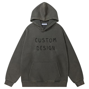 Sweat-shirt à capuche vintage délavé pour homme, coupe oversize, qualité supérieure, en molleton 100 % coton, imperméable, respirant et à séchage rapide - Product Image 1