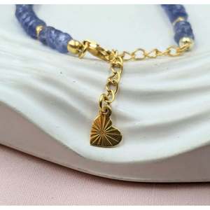 925 Sterling <b>Silver</b> Tanzanite Beaded <b>Bracelet</b> for Gift Occasions - Product Image 4