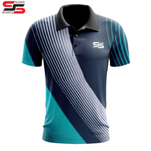 Polo hommes col vers le bas 100% Polyester 3D Sublimation imprimé Golf et entraînement personnalisé fitness Outwear Polo t-shirts - Product Image 3