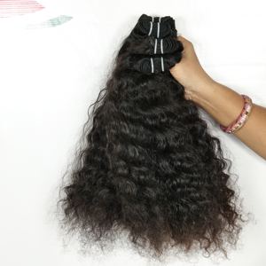 100% Unprocessed Indian Virgin Cuticle Aligned <b>Hair</b> Bundles <b>Black</b> Color Kinky Curly Style Temple Human <b>Hair</b> <b>Extensions</b> - Product Image 5