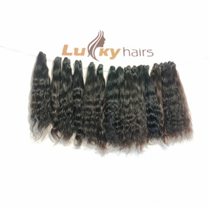 100% Cutícula natural alineada Paquetes de ondas sueltas de La Virgen negra Proveedores baratos Fabricantes ondulados Extensiones de cabello humano indio crudo - Product Image 1