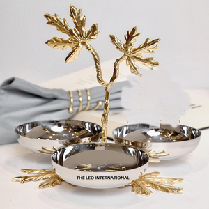 Maravillosa Mesa decorativa para servir comida, cuenco de Metal Dorado de la más alta calidad hecho a mano gratis para la venta caliente, cuenco de catering de boda - Product Image 1