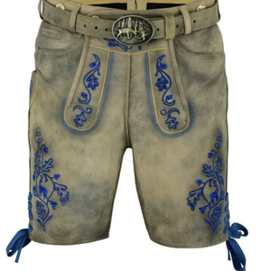 Nouveaux shorts bavarois en cuir Lederhosen pour l'Oktoberfest, vente en gros, traditionnels allemands - Product Image 5