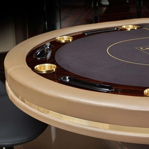 Table de jeu de luxe moderne spécifique au casino Table de poker et de mahjong en bois personnalisable de la meilleure qualité - Product Image 4